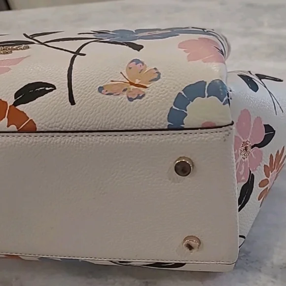 Kate Spade- Avenue Floral Garden Medium Satchel (Multicolor 🩵🩷) - Picture 13 of 15